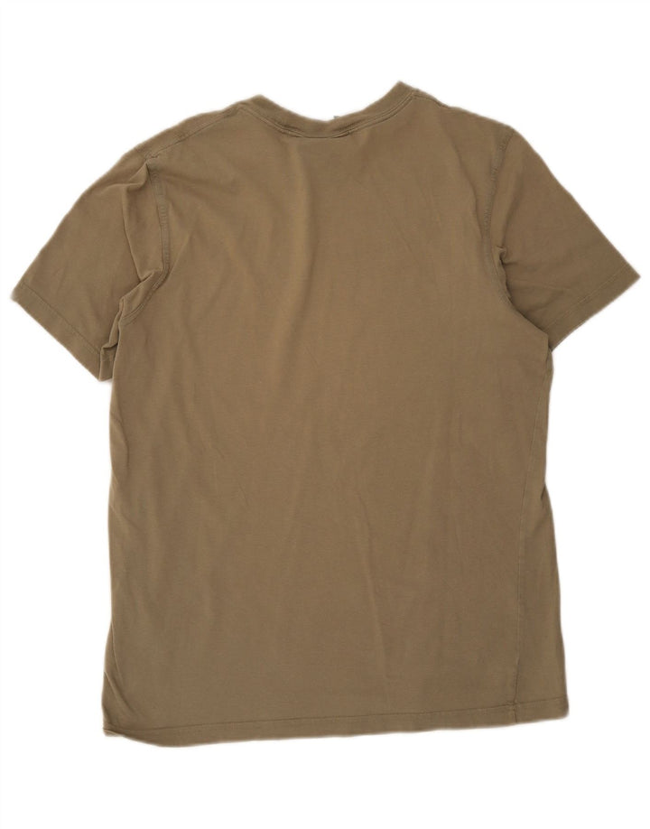 Adidas Mens Graphic T-Shirt Top Medium Khaki Cotton