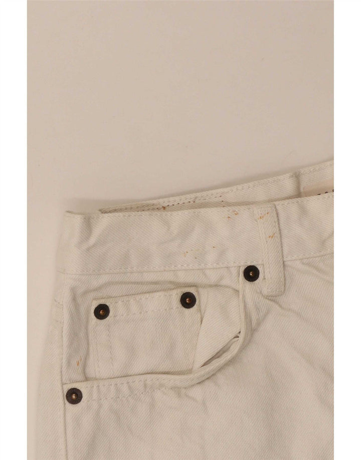 Topshop Womens Denim Shorts W28 Medium White Polyester