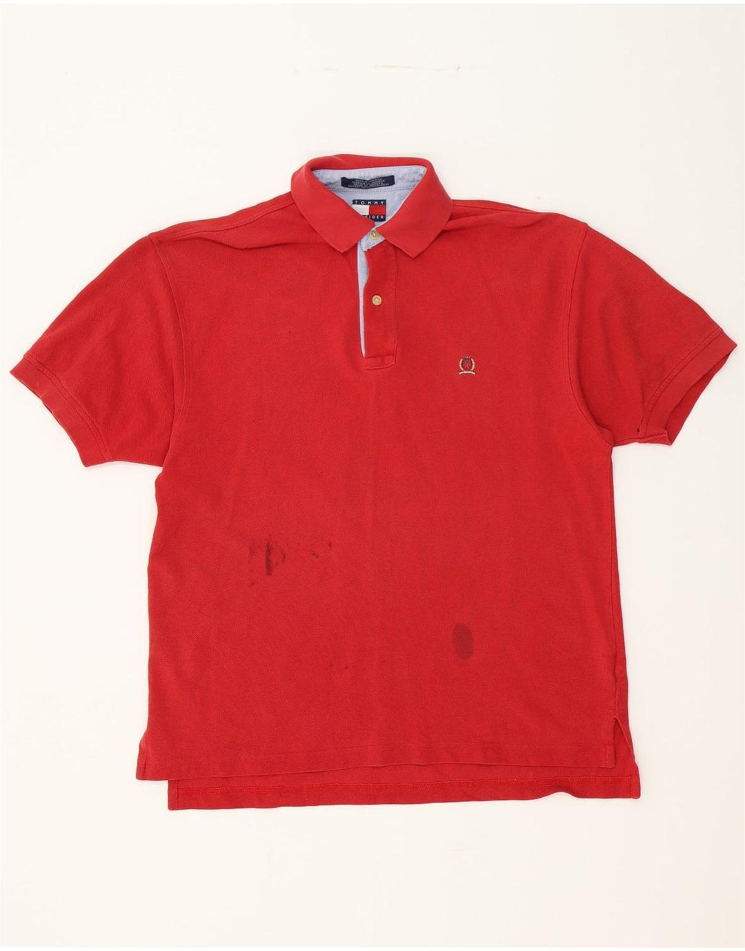 TOMMY HILFIGER Mens Polo Shirt Small Red Cotton Vintage Tommy Hilfiger and Second-Hand Tommy Hilfiger from Messina Hembry 
