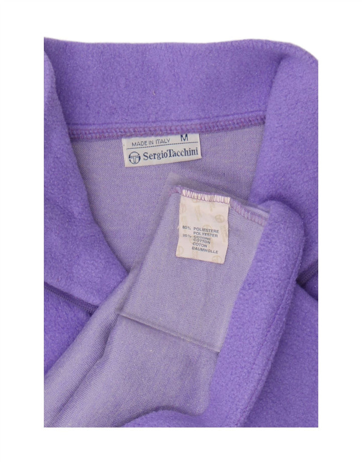 Sergio Tacchini Pull polaire à col zippé pour femme UK 14 Violet moyen Polyester