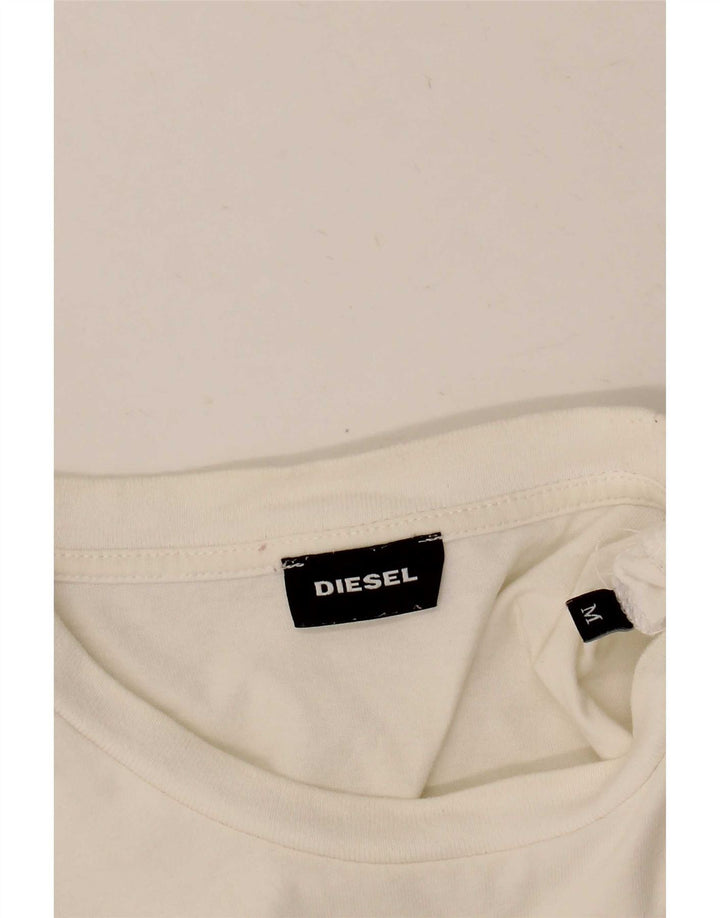 T-shirt grafica da uomo Diesel Top bianca media