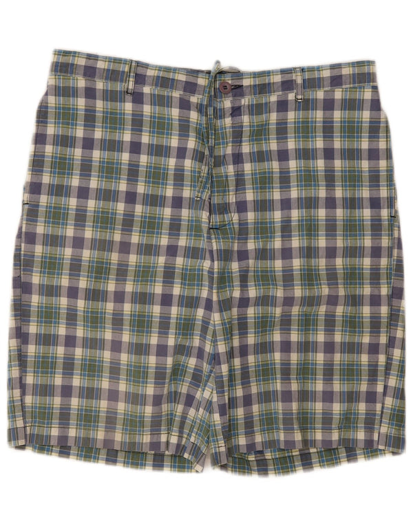 Woolrich Pantalones cortos chinos regulares para hombre W38 XL Algodón a cuadros multicolor