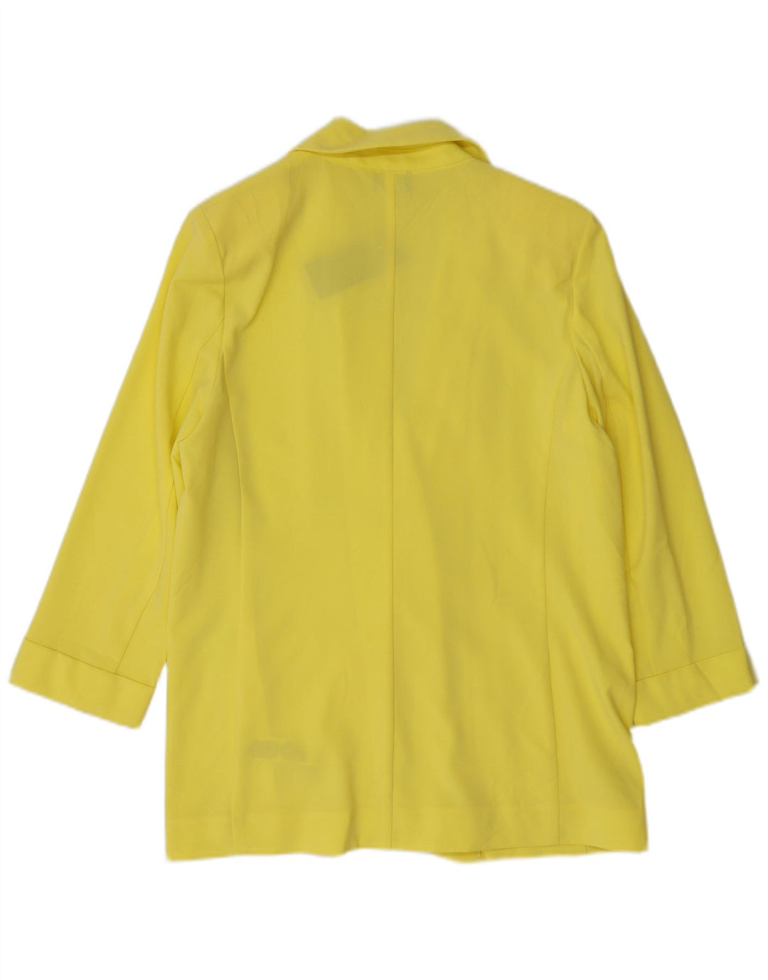 Marks & Spencer Womens 3/4 Sleeve Open Blazer Jacket UK 12 Medium Yellow