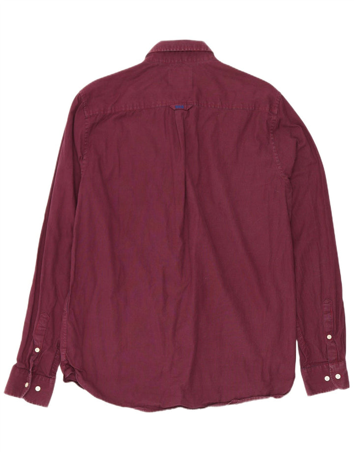 Superdry Chemise Homme Large Bordeaux Pied-de-Poule Coton