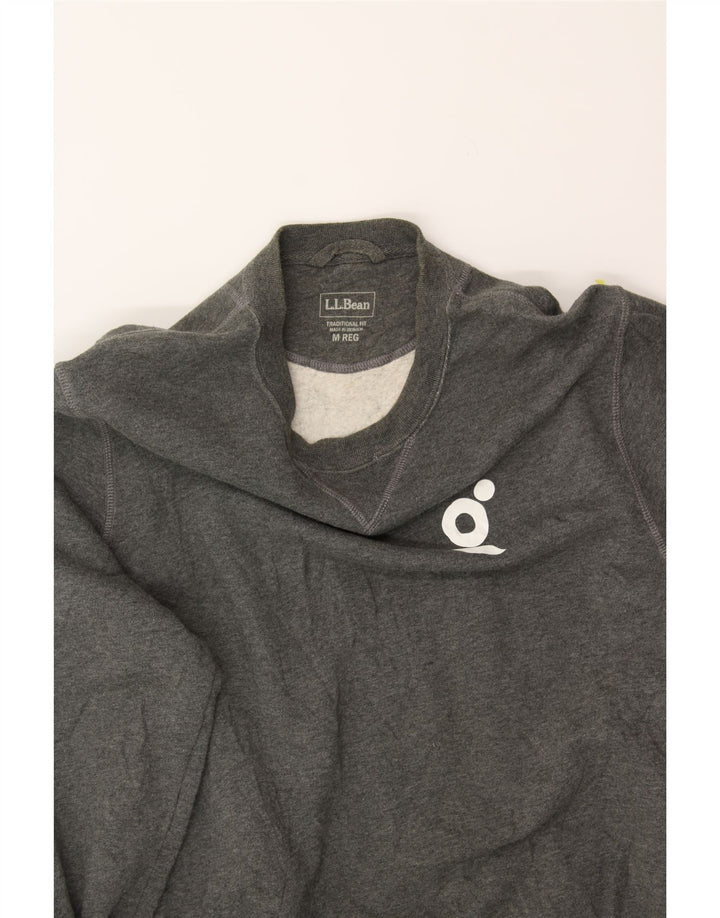L.L.BEAN Mens Traditional Fit Graphic Sweatshirt Jumper Medium Grey Cotton Vintage L.L.Bean and Second-Hand L.L.Bean from Messina Hembry 