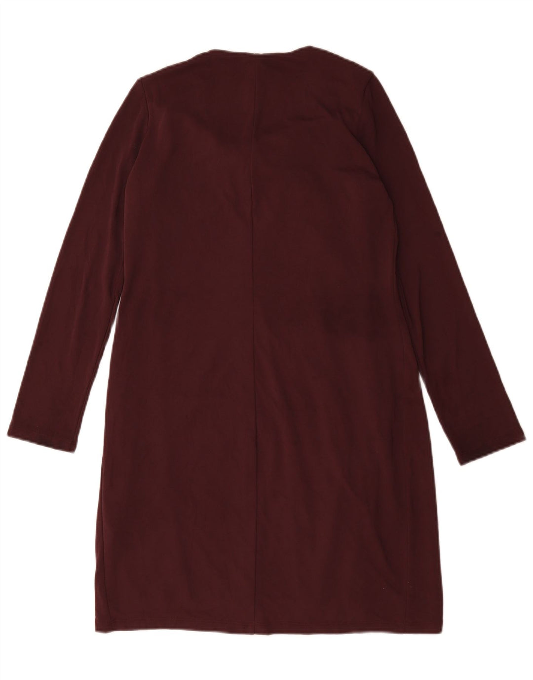 Marks & Spencer Womens Long Sleeve Shift Dress UK 10 Small Burgundy