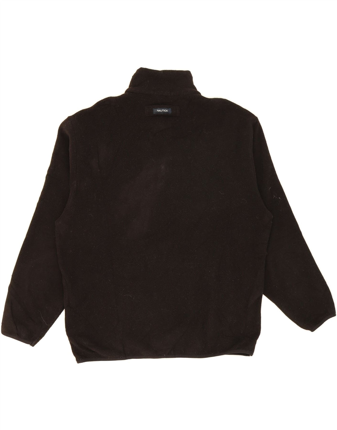 NAUTICA Mens Zip Neck Fleece Jumper XL Black Polyester Vintage Nautica and Second-Hand Nautica from Messina Hembry 