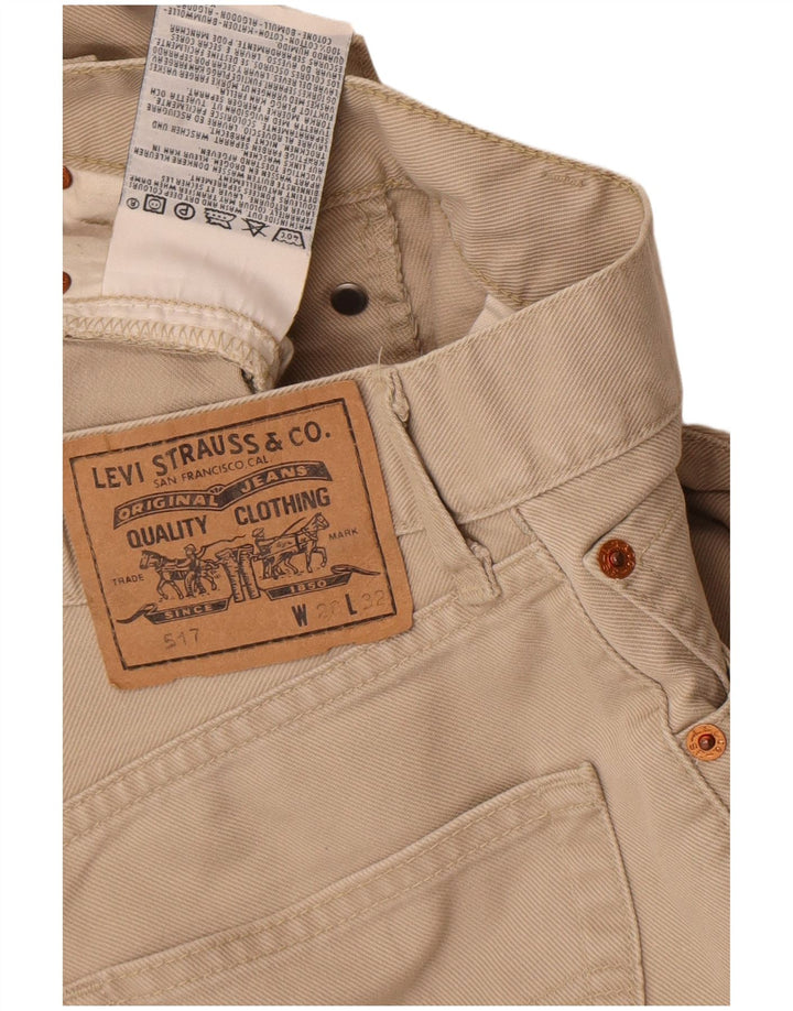 Levi's Womens 517 Bootcut Jeans W28 L32 Beige Cotton