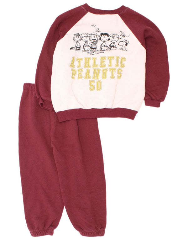 Survêtement complet graphique pour garçon Zara 5-6 ans en coton color block bordeaux