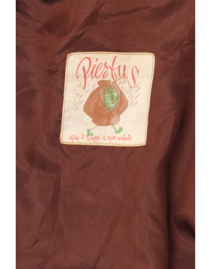 Abrigo de gamuza vintage para mujer UK 42 Marrón medio