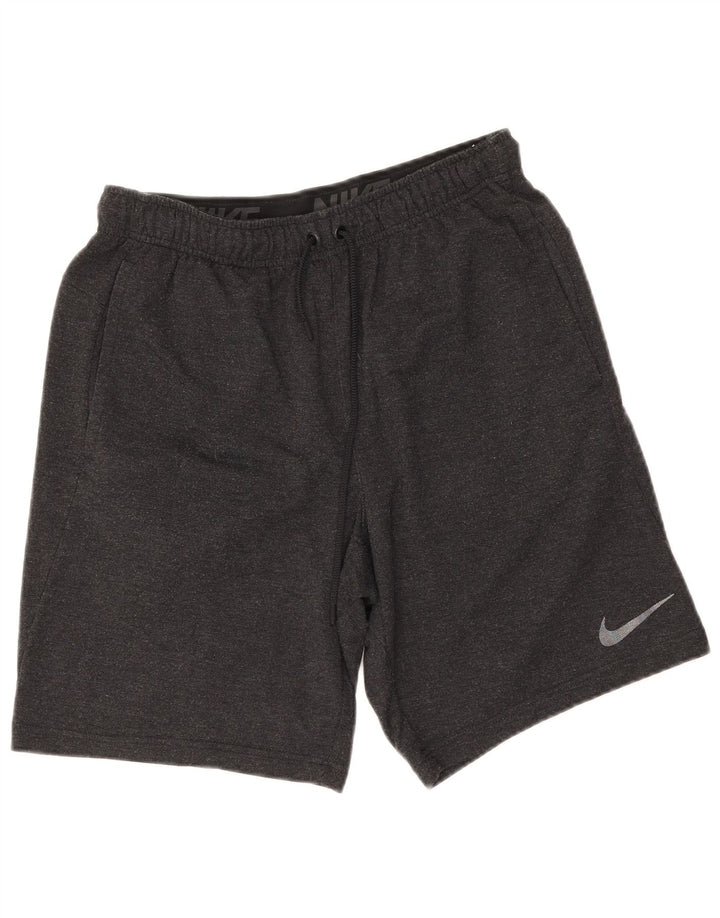 Nike Herren-Sportshorts aus mittelgrau gefleckter Viskose