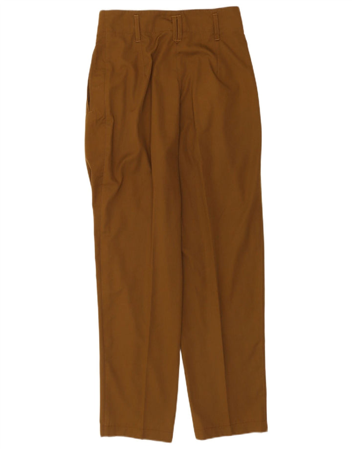 Vintage Womens Pegged Casual Trousers EU 38 Medium W28 L30 Khaki Polyester
