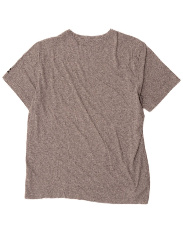 Reebok Mens Graphic T-Shirt Top Large Grey Cotton