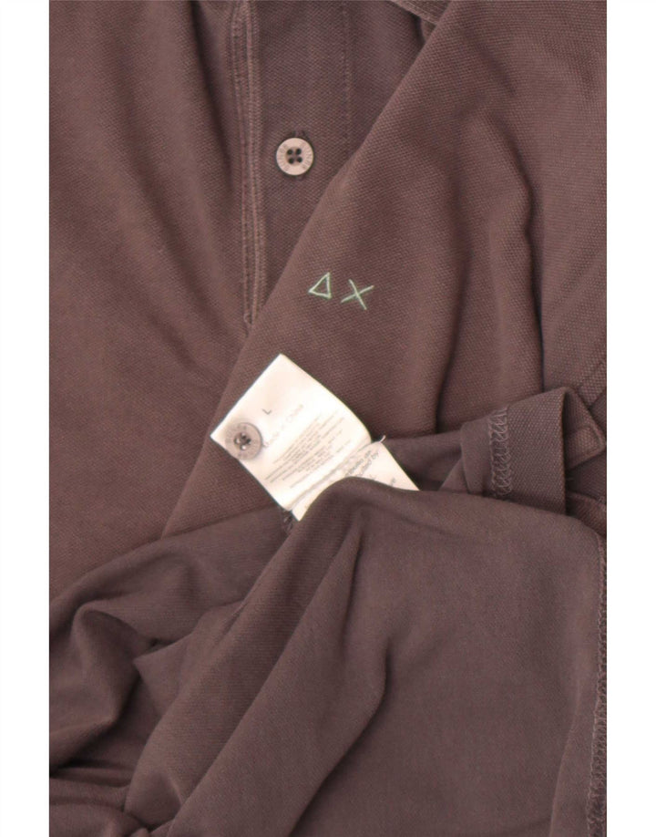 Sun68 Mens Polo Shirt Large Grey Cotton