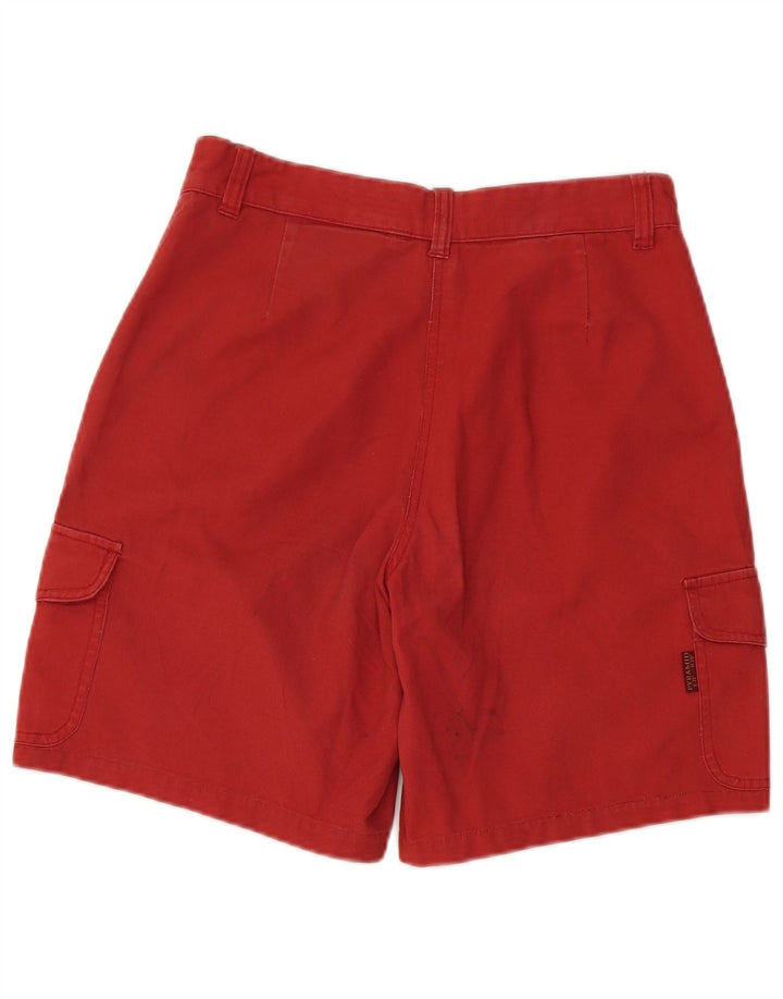 PYRAMID Womens Cargo Shorts IT 44 Medium W28 Red Cotton