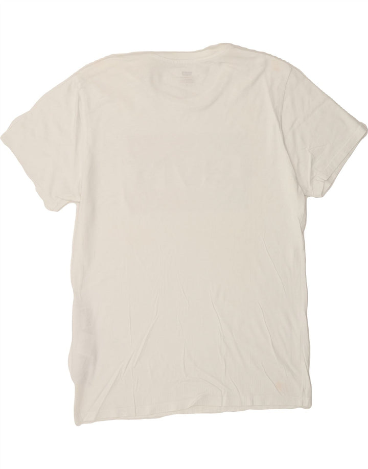 LEVI'S Mens Graphic T-Shirt Top Medium White Cotton Vintage Levi's and Second-Hand Levi's from Messina Hembry 