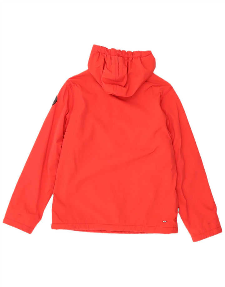 Napapijri Boys Geographic Graphic Anorak Jacket 13-14 Years Red Polyamide