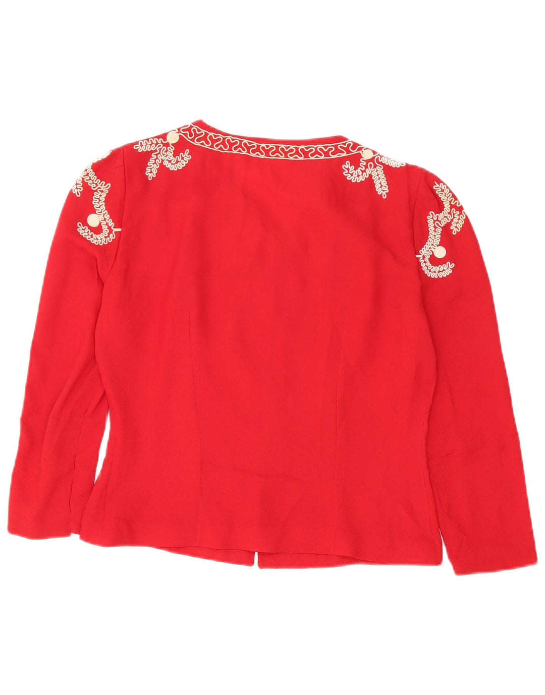 Vintage Womens Cardigan Top UK 14 Medium Red Floral