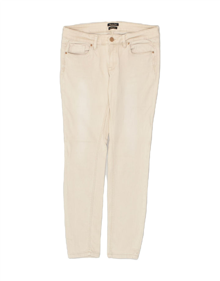 MASSIMO DUTTI Womens Skinny Jeans EU 36 XS W30 L28 Beige Cotton | Vintage Massimo Dutti | Thrift | Second-Hand Massimo Dutti | Used Clothing | Messina Hembry 