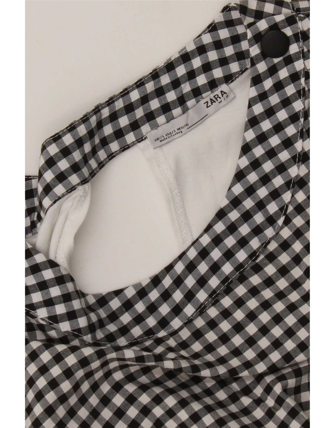 Camicetta oversize da donna Zara Top UK 10 Small Black Gingham