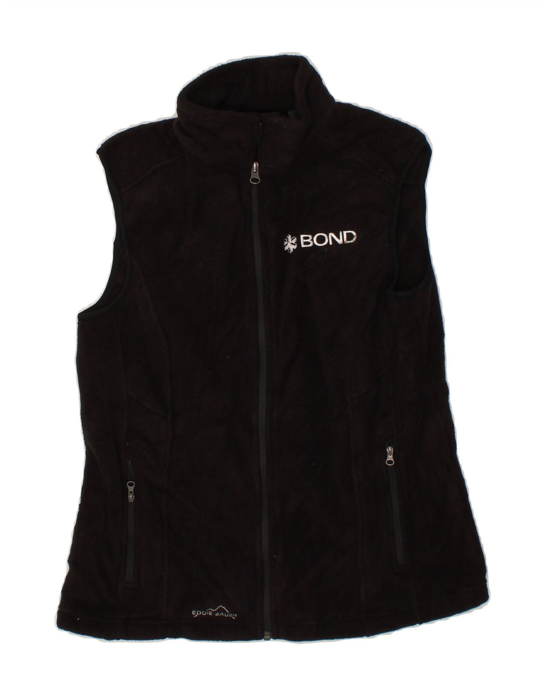 EDDIE BAUER Womens Fleece Gilet UK 12 Medium Black Polyester Vintage Eddie Bauer and Second-Hand Eddie Bauer from Messina Hembry 