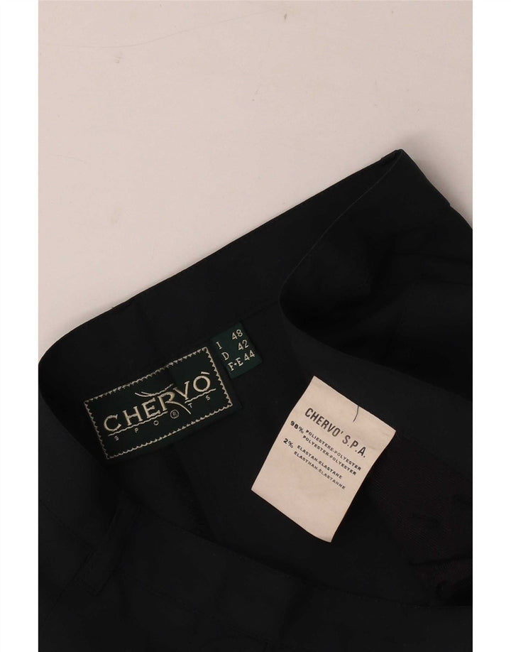 Chervo Womens Straight Casual Trousers W30 L32 Black Polyester