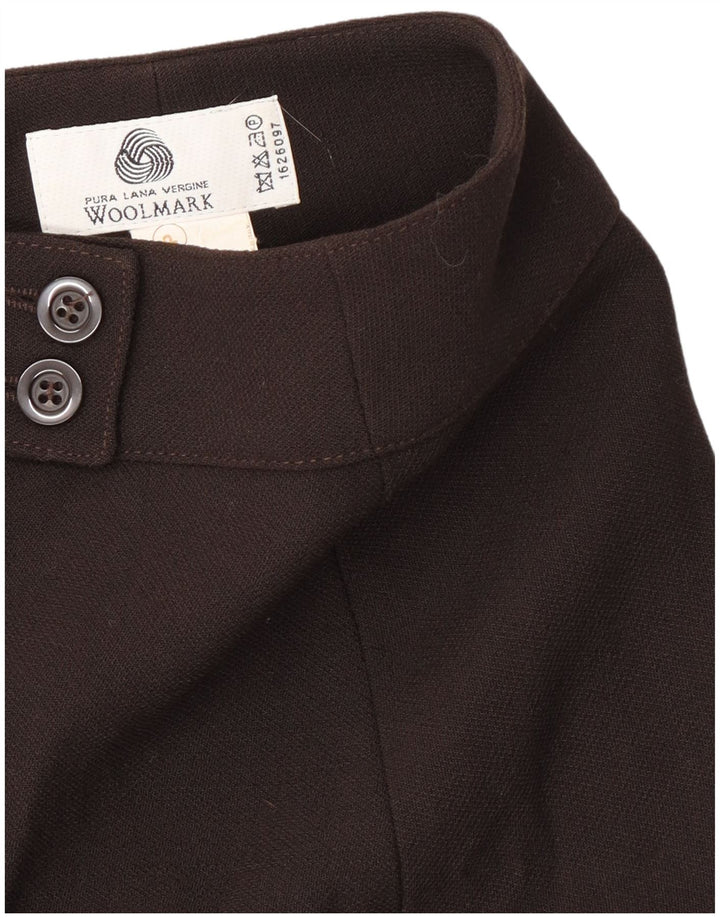 Vintage Damen Minirock W28 Mittelbraune Schurwolle