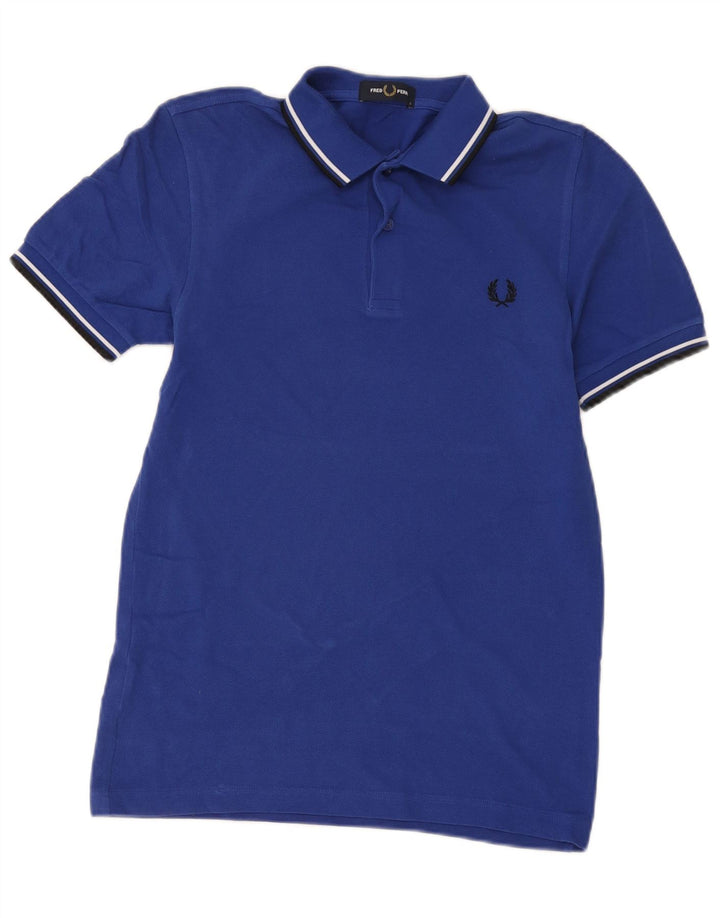 Polo da uomo Fred Perry piccola in cotone blu