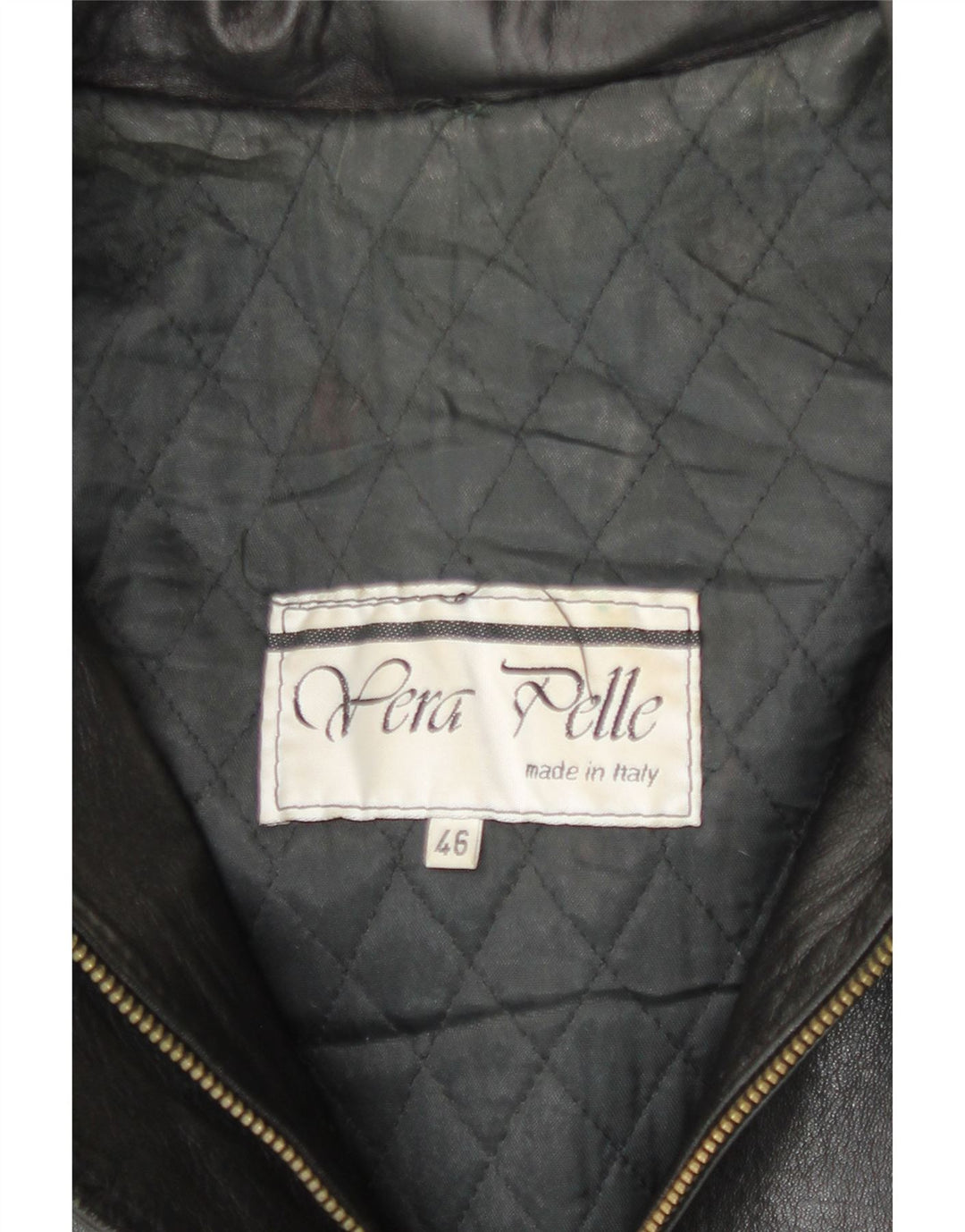 Vintage Womens Hooded Leather Jacket IT 46 Large Black Leather