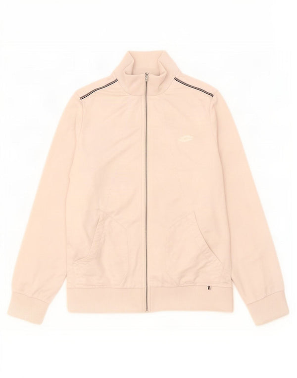 Lotto Womens Tracksuit Top Jacket UK 16 Large White Polyester