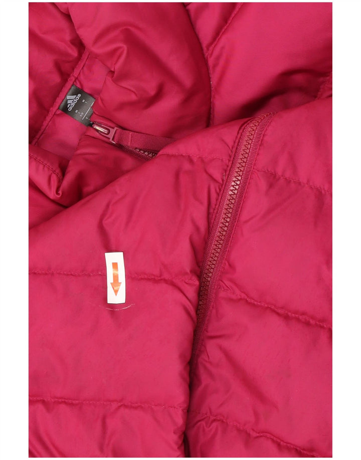 Adidas Damen Wattierte Jacke UK 8/10 Small Rosa Polyester