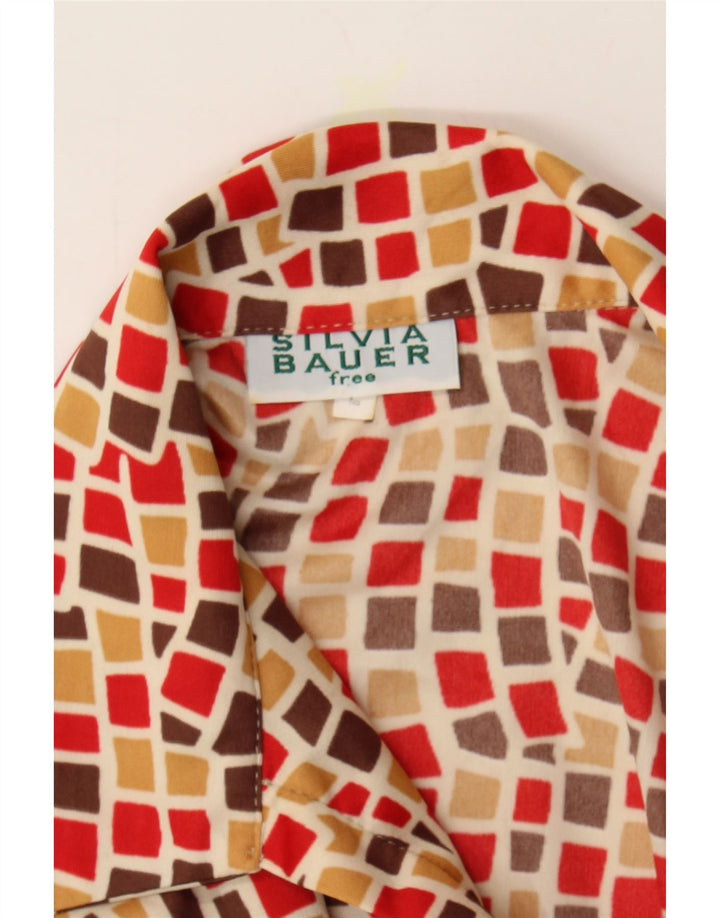 VINTAGE Womens Sleeveless Blouse Top UK 14 Large Multicoloured Geometric Vintage Vintage and Second-Hand Vintage from Messina Hembry 