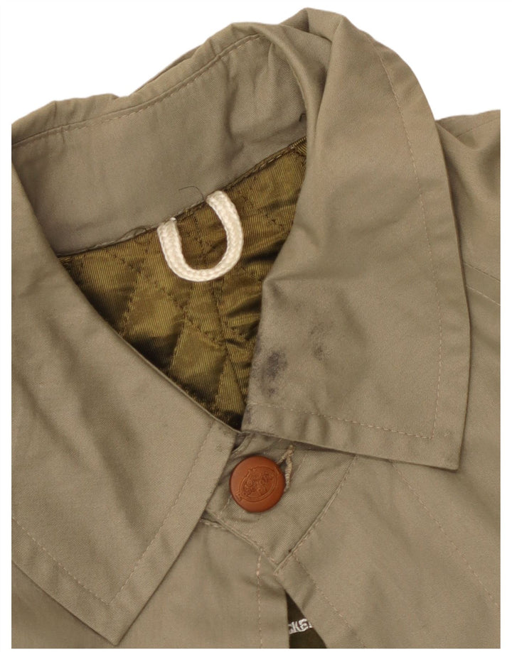 Vintage Mens Trench Coat UK 36 Small Khaki Cotton