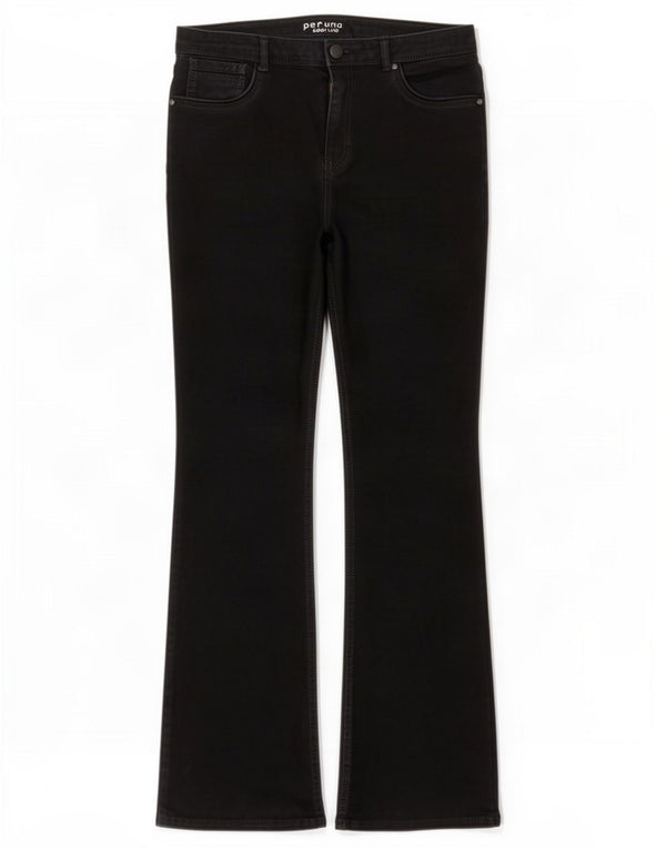 Marks & Spencer Damen Per Una Bootcut Jeans UK 14 Large W32 L30 Schwarz