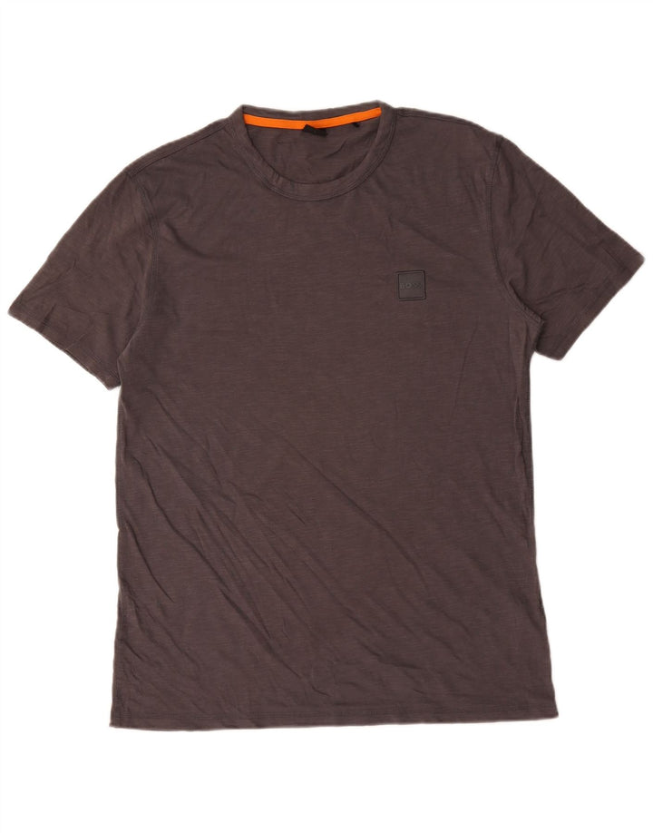 Hugo Boss Mens T-Shirt Top Large Grey Cotton