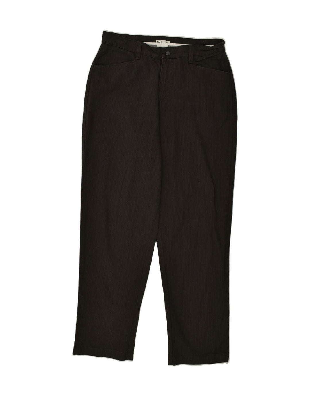 LEE Womens Tapered Chino Trousers US 12 Large W32 L31  Brown Striped | Vintage Lee | Thrift | Second-Hand Lee | Used Clothing | Messina Hembry 