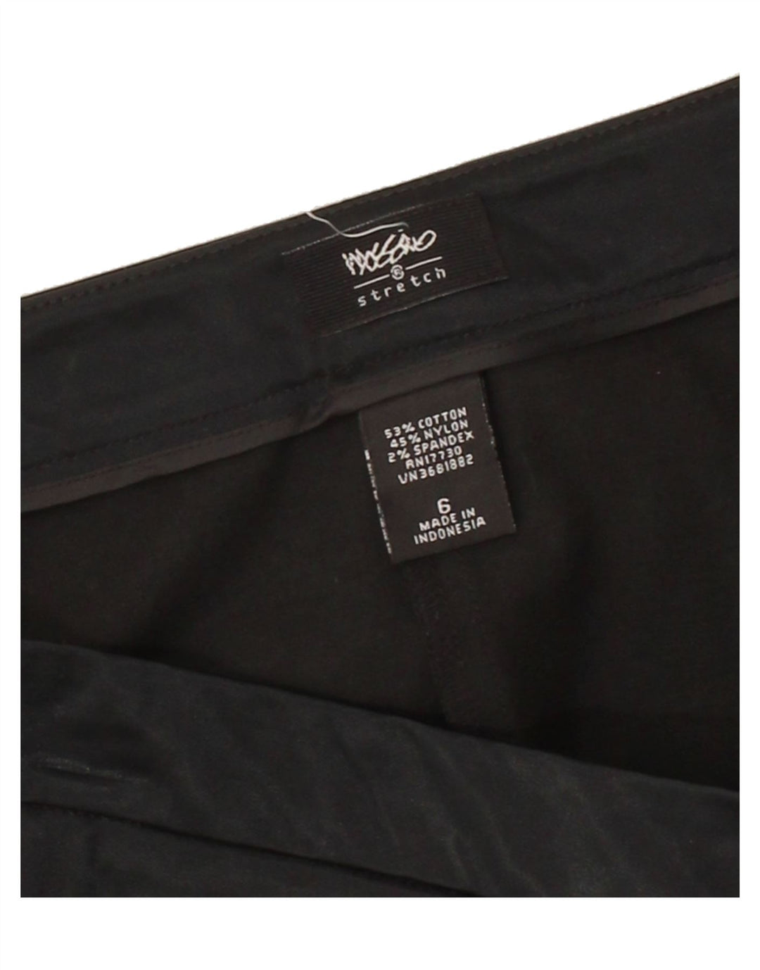 MOSSIMO Womens Stretch Straight Skirt US 6 Medium W34  Black Cotton Vintage Mossimo and Second-Hand Mossimo from Messina Hembry 