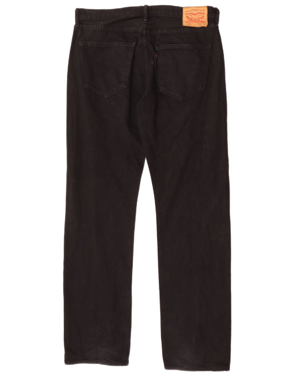 Levi's Jeans rectos 501 para hombre W32 L34 Algodón negro