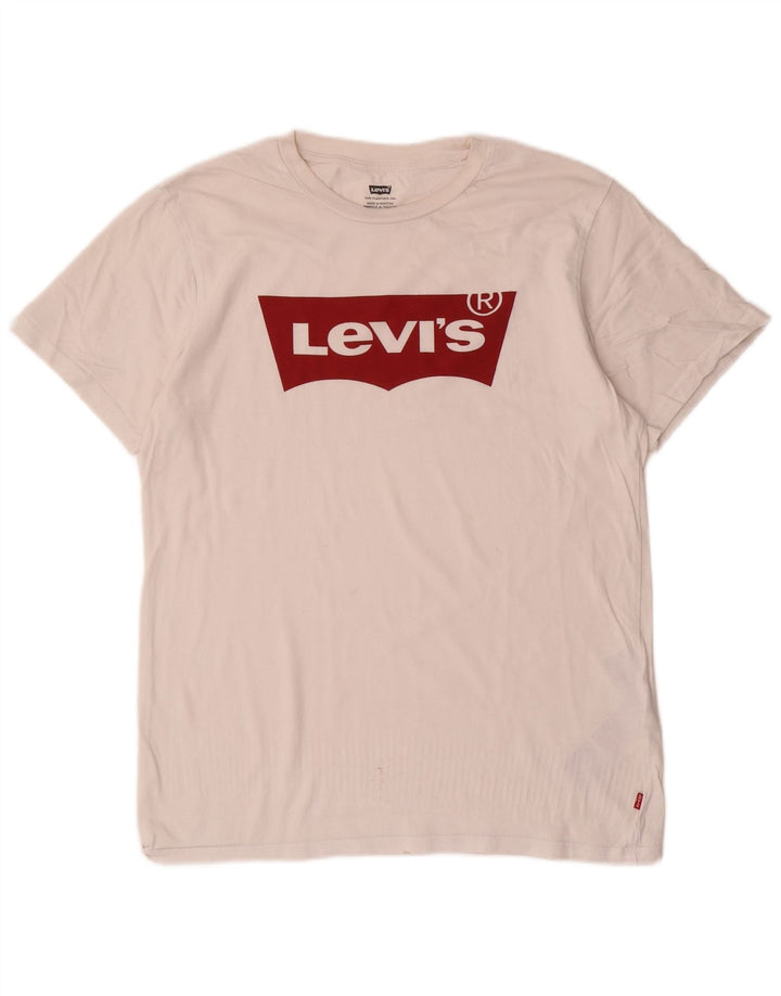 Levi's Herre grafisk T-shirt Top Lille hvid bomuld