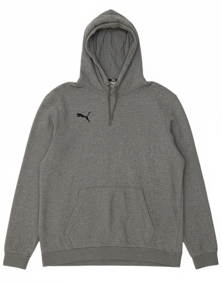 PUMA Mens Hoodie Jumper XL Grey Cotton