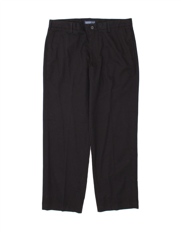 IZOD Mens Straight Suit Trousers W34 L30 Navy Blue Cotton Vintage Izod and Second-Hand Izod from Messina Hembry 