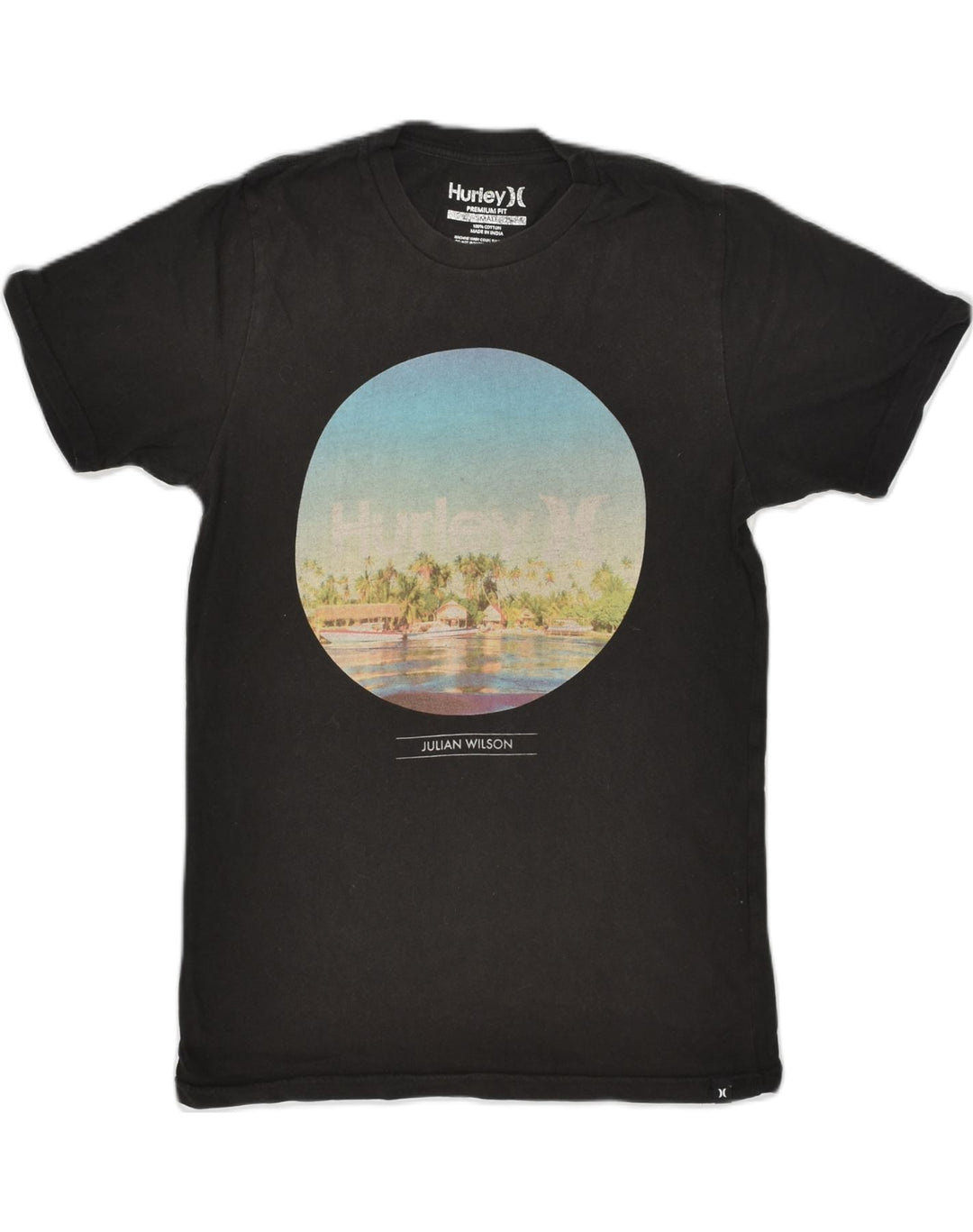 HURLEY Mens Premium Fit Graphic T-Shirt Top Small Black Cotton | Vintage Hurley | Thrift | Second-Hand Hurley | Used Clothing | Messina Hembry 