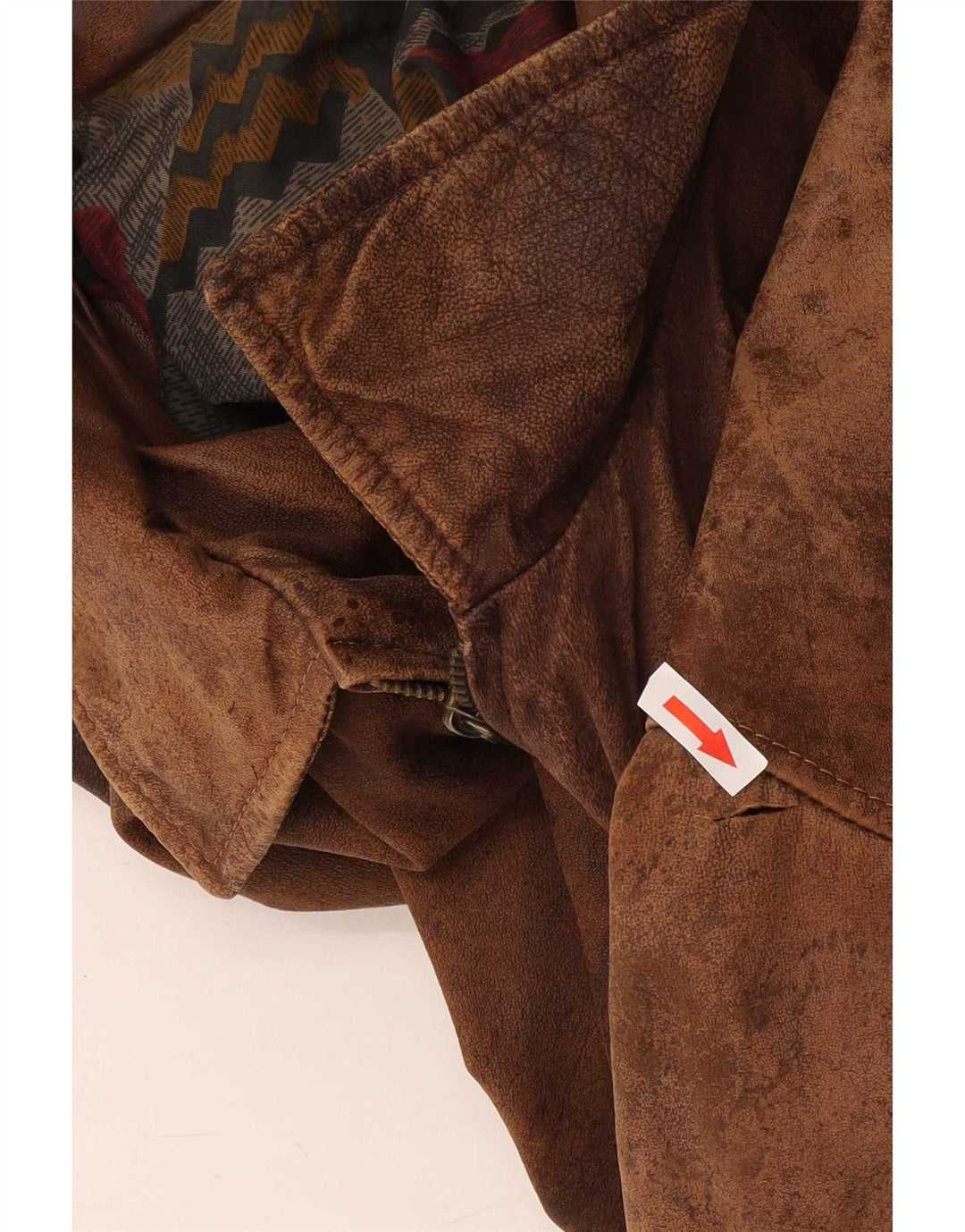 Vintage Mens Leather Jacket UK 44 2XL Brown Leather
