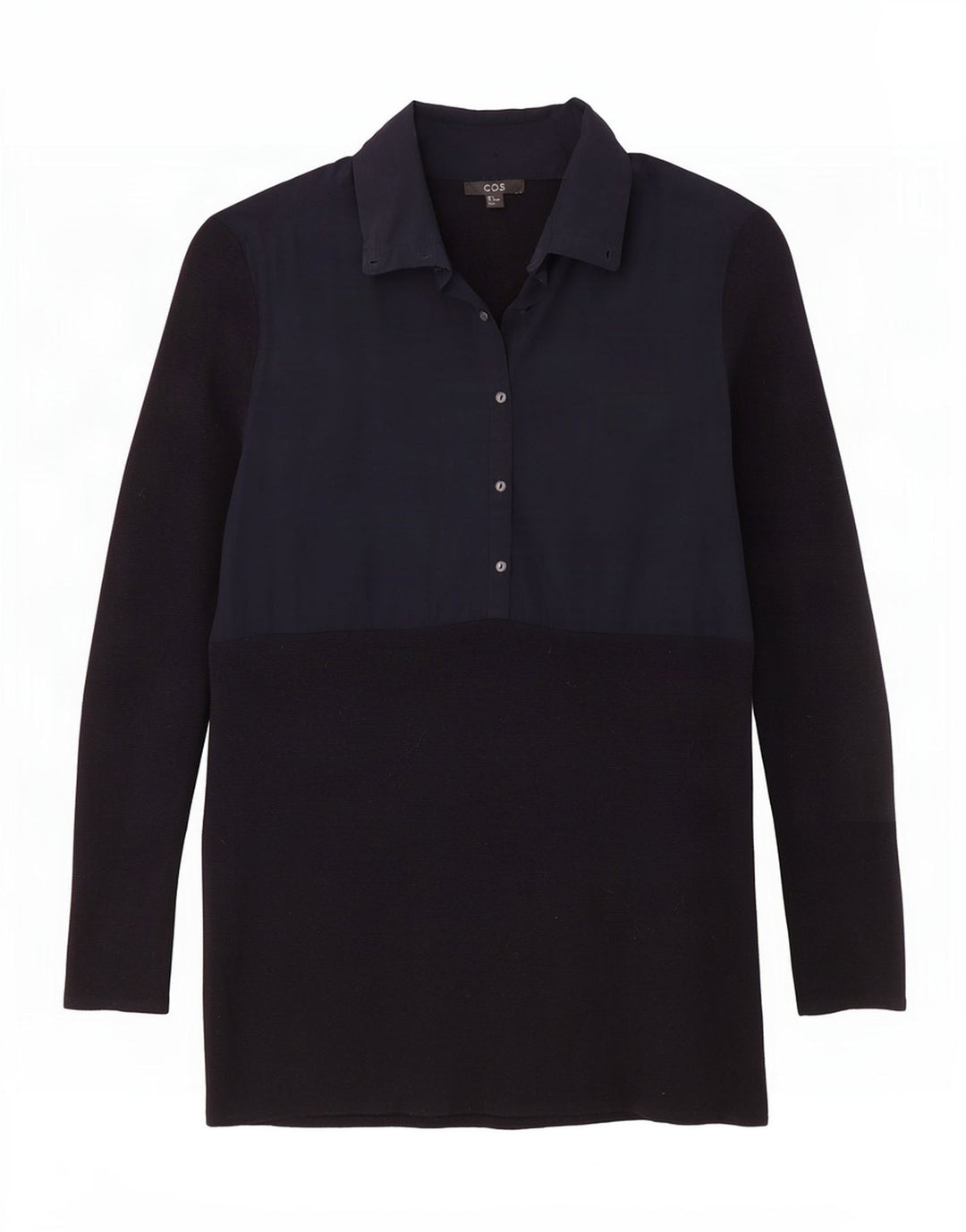 Cos Womens Jumper Dress UK 10 Small Navy Blue Wool