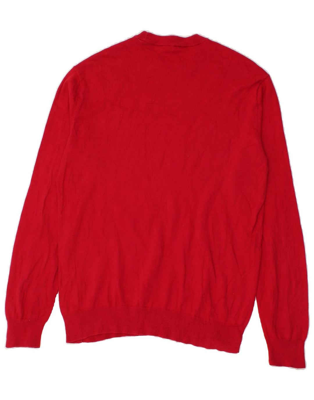 ARMANI EXCHANGE Mens Graphic Crew Neck Jumper Sweater Large Red Cotton