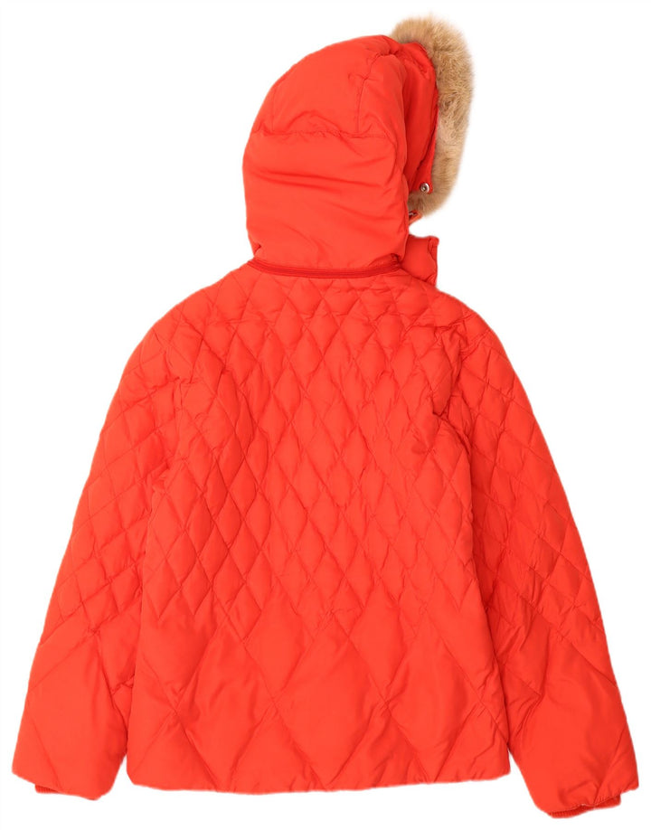 Conte of Florence Wattierte Damenjacke mit Kapuze IT 44 Mittelrotes Polyester