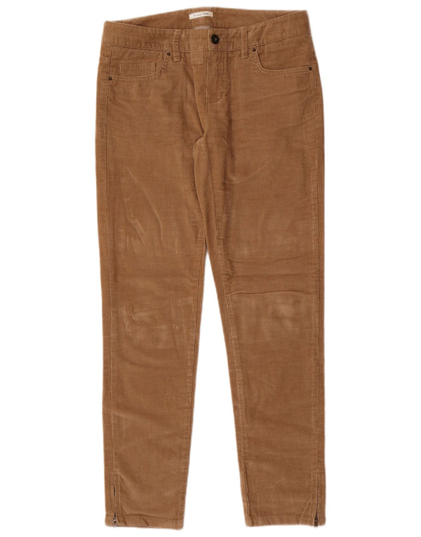 Massimo Dutti Womens Slim Corduroy Trousers EU 38 Small W28 L29 Beige