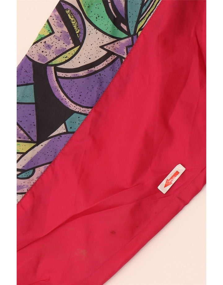 VINTAGE Regnjakke med hætte til mænd UK 38 Medium Flerfarvet Geometrisk
