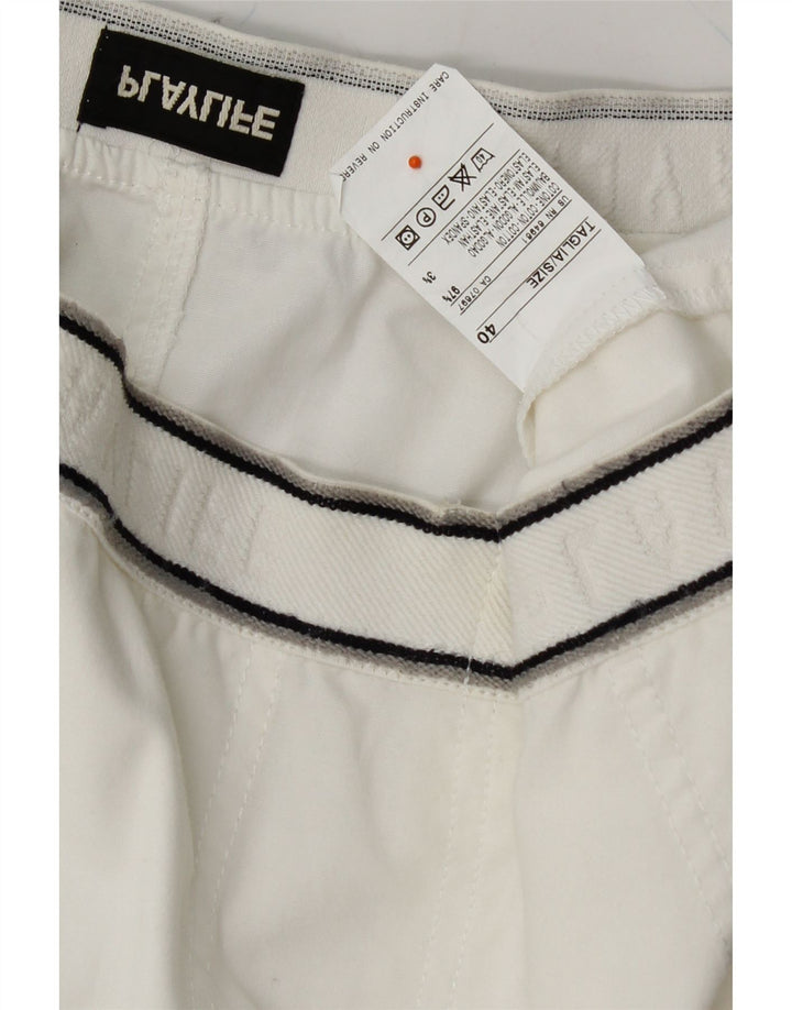 PLAYLIFE Womens A-Line Skirt IT 40 Small W32  White Cotton Vintage Playlife and Second-Hand Playlife from Messina Hembry 