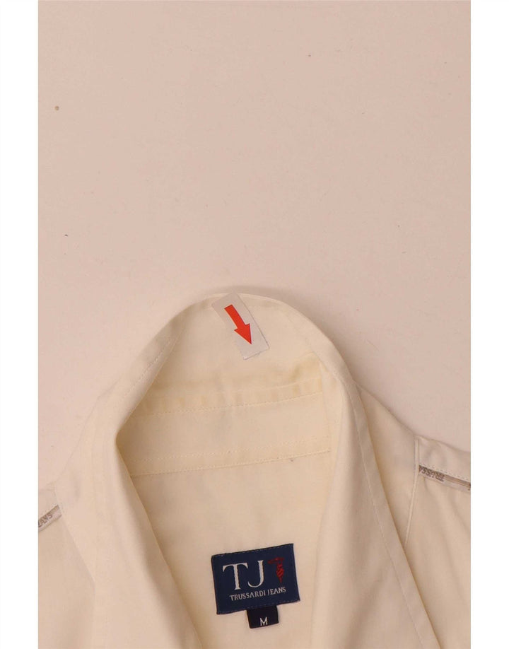 Camisa Hombre Trussardi Jeans Mediana Algodón Blanco